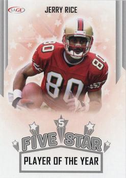 2023 SAGE HIT - Five Star Silver #FS-2 Jerry Rice Front