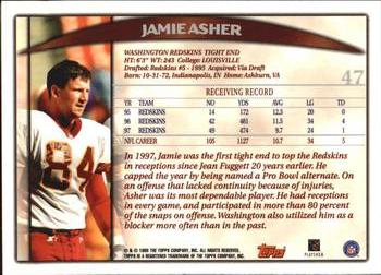1998 Topps Season Opener #47 Jamie Asher Back