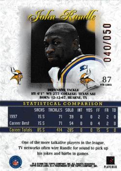 1998 Topps Gold Label - Class 2 Red Label #87 John Randle Back