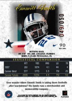 1998 Topps Gold Label - Class 2 Red Label #90 Emmitt Smith Back