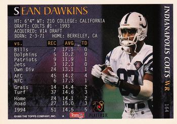 1995 Bowman #164 Sean Dawkins Back