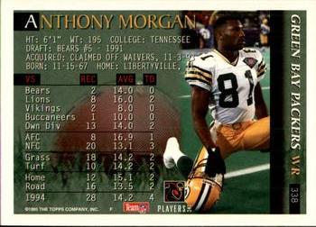 1995 Bowman #338 Anthony Morgan Back