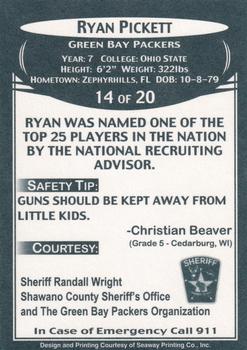 2007 Green Bay Packers Police - Shawano County Sheriff's Office #14 Ryan Pickett Back