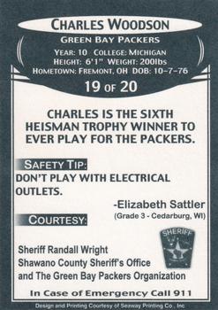 2007 Green Bay Packers Police - Shawano County Sheriff's Office #19 Charles Woodson Back