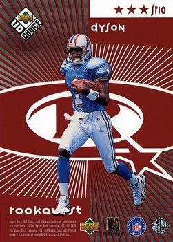 1998 UD Choice - StarQuest/RookQuest Red #SR10 Michael Irvin / Kevin Dyson Back