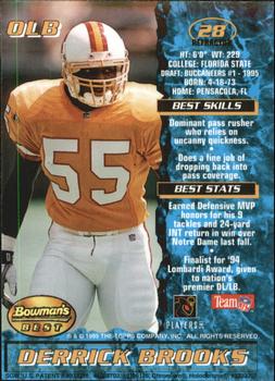 1995 Bowman's Best - Refractors #28 Derrick Brooks Back