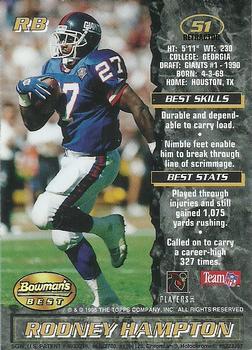 1995 Bowman's Best - Refractors #51 Rodney Hampton Back