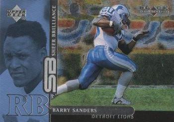 1998 Upper Deck Black Diamond Rookie Edition - Sheer Brilliance #B6 Barry Sanders Front