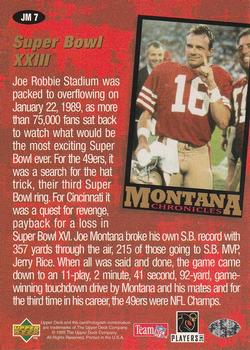 1995 Collector's Choice - Montana Chronicles #JM7 Joe Montana Back