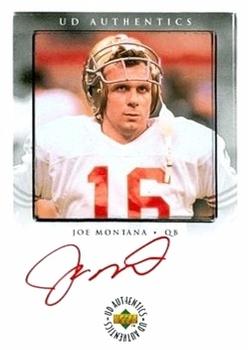 1998 Upper Deck Encore - UD Authentics Red Ink #JM-2 Joe Montana Front