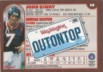 1999 Bowman - Interstate #50 John Elway Back