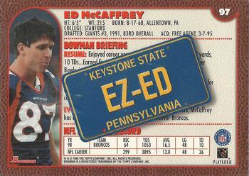 1999 Bowman - Interstate #97 Ed McCaffrey Back