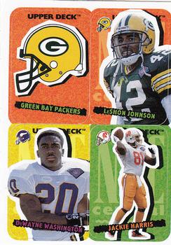 1995 Collector's Choice Update - Stick-Ums #48 Green Bay Packers / LeShon Johnson / Dewayne Washington / Jackie Harris Front