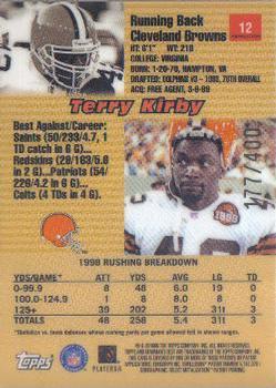 1999 Bowman's Best - Refractors #12 Terry Kirby Back