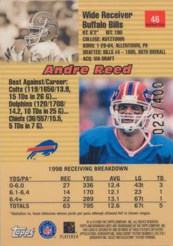 1999 Bowman's Best - Refractors #46 Andre Reed Back