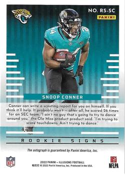 2022 Panini Illusions - Rookie Signs Orange #RS-SC Snoop Conner Back
