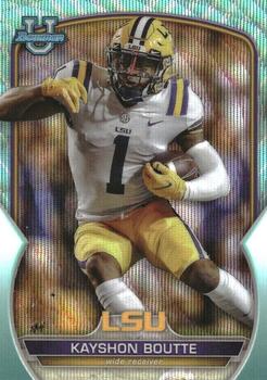 2022 Bowman University Chrome - Aqua Wave Refractor #20 Kayshon Boutte Front