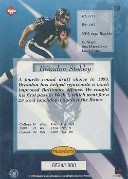 1999 Collector's Edge Masters - Galvanized #18 Brandon Stokley Back