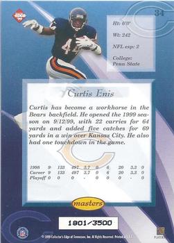 1999 Collector's Edge Masters - HoloSilver #34 Curtis Enis Back