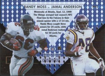 1999 Collector's Edge Masters - Main Event #ME1 Randy Moss / Jamal Anderson Back