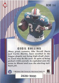 1999 Collector's Edge Masters - Rookie Masters #RM 14 Cecil Collins Back