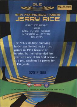1999 Collector's Edge Odyssey - Super Limited Edge #SLE26 Jerry Rice Back