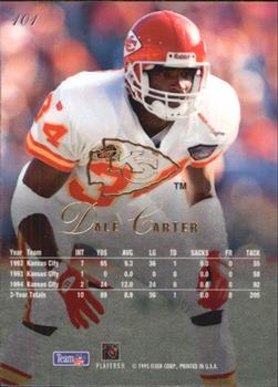 1995 Flair #101 Dale Carter Back