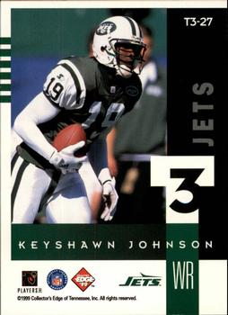 1999 Collector's Edge Supreme - T3 #T3-27 Keyshawn Johnson Back