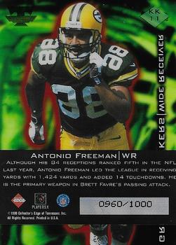 1999 Collector's Edge Triumph - K-Klub #KK11 Antonio Freeman Back
