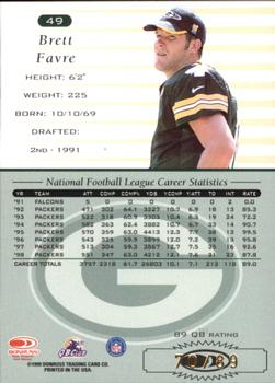 1999 Donruss - Stat Line Career #49 Brett Favre Back