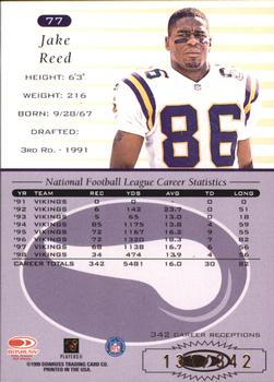 1999 Donruss - Stat Line Career #77 Jake Reed Back