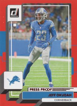 2022 Donruss - Red Press Proof #92 Jeff Okudah Front