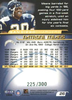 1999 Fleer Focus - Stealth #26 Natrone Means Back