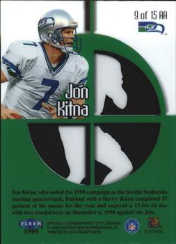 1999 Fleer Tradition - Aerial Assault #9 AA Jon Kitna Back