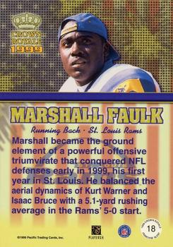 1999 Pacific Crown Royale - Franchise Glory #18 Marshall Faulk Back