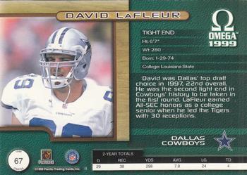 1999 Pacific Omega - Copper #67 David LaFleur Back