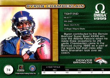 1999 Pacific Omega - Gold #74 Byron Chamberlain Back
