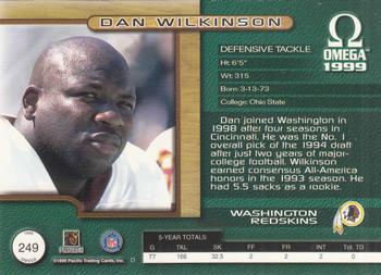 1999 Pacific Omega - Gold #249 Dan Wilkinson Back