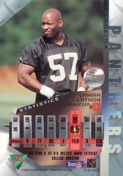 1995 Fleer Metal #23 Lamar Lathon Back