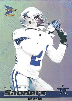 1999 Pacific Prism - Holographic Blue #41 Deion Sanders Front