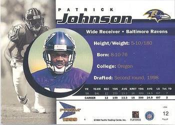 1999 Pacific Prism - Premiere Date #12 Pat Johnson Back