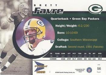 1999 Pacific Prism - Premiere Date #56 Brett Favre Back