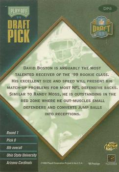 1999 Playoff Prestige EXP - Draft Picks #DP8 David Boston Back