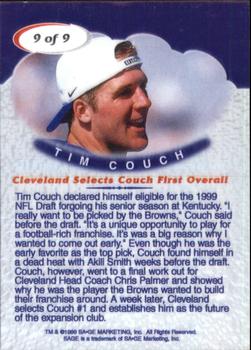 1999 SAGE - Tim Couch #9 Tim Couch Back