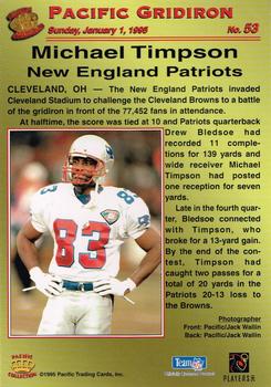 1995 Pacific Gridiron #53 Michael Timpson Back