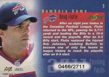 1999 Score - Numbers Game #9 Doug Flutie Back