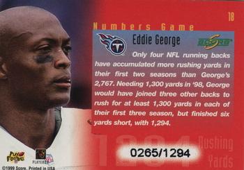 1999 Score - Numbers Game #18 Eddie George Back