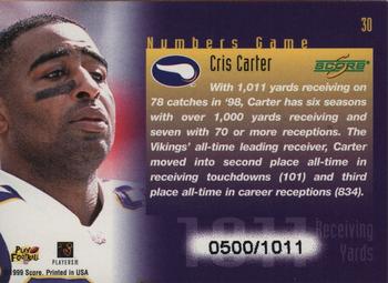 1999 Score - Numbers Game #30 Cris Carter Back