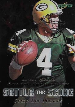 1999 Score - Settle the Score #1 Brett Favre / Randall Cunningham Front