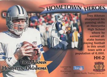 1995 Pacific - Hometown Heroes #HH-2 Troy Aikman Back